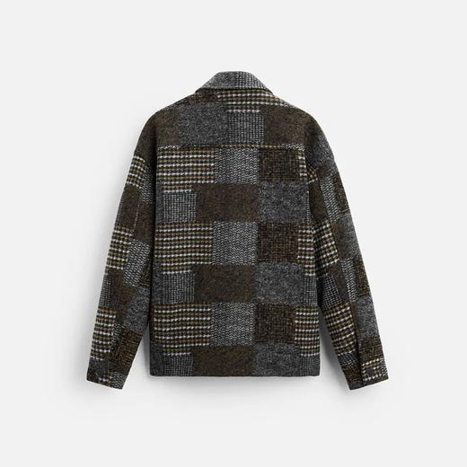 2024男士格子翻领痞帅宽松复古夹克休闲上衣格子衬衫外套 商品图5