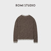 ROMI STUDIO“复古独特”绵羊毛针织罗纹撞色圆领长袖T恤RWCASU6122 商品缩略图1