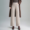 毛呢垂感直筒裤，松紧腰通勤时尚九分裤窄版阔腿裤MYX-QM-8953-L 商品缩略图1