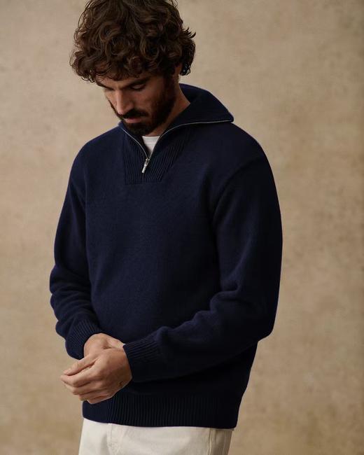 鼎奢成衣LP老钱风半拉羊毛衫桑蚕丝莱赛尔毛衣 商品图13