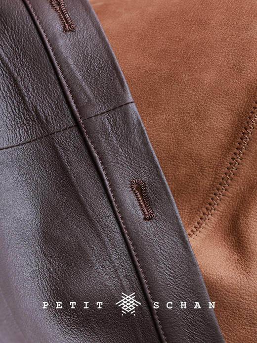PETIT SCHAN小闪 CLO#926 Budapest 布达佩斯 绵羊皮抽绳设计款长款皮衣 商品图5