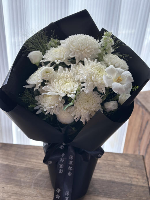 清明节混搭白色菊花花束 商品图0