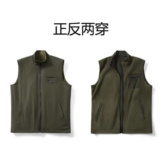 两面穿！意式高端情侣男女秋冬轻商务通勤奥粒绒保暖背心马甲A392 商品图3