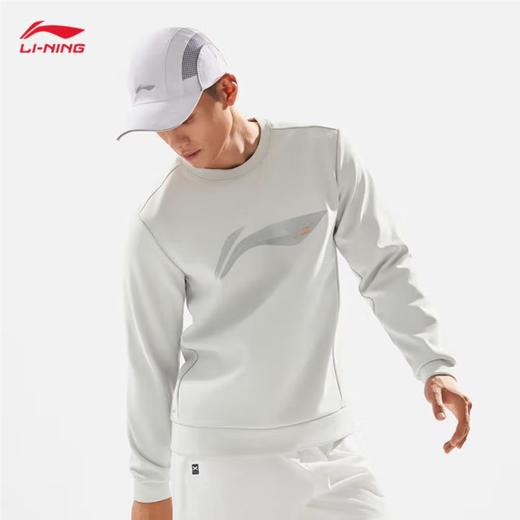 李宁男子冬季加绒套头卫衣AWDU567-6 商品图1