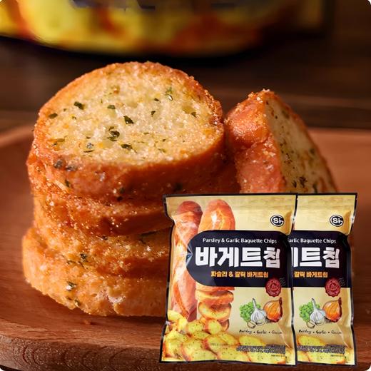 70g 韩国进口 SI蒜香面包干 休闲零食 酥脆蒜蓉味 法式烤面包脆片 商品图3