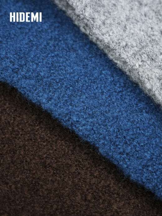 HIDEMI 进口澳洲美利奴圈圈羊毛高领翻领加厚款坎肩 商品图3