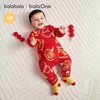 【balaOne】巴拉巴拉童装宝宝内着连体衣2025新款春装半边绒喜庆 商品缩略图0