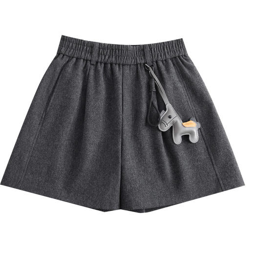 毛呢加厚短款阔腿裤，松紧腰显瘦休闲裤MYX-MND-95873-L 商品图4