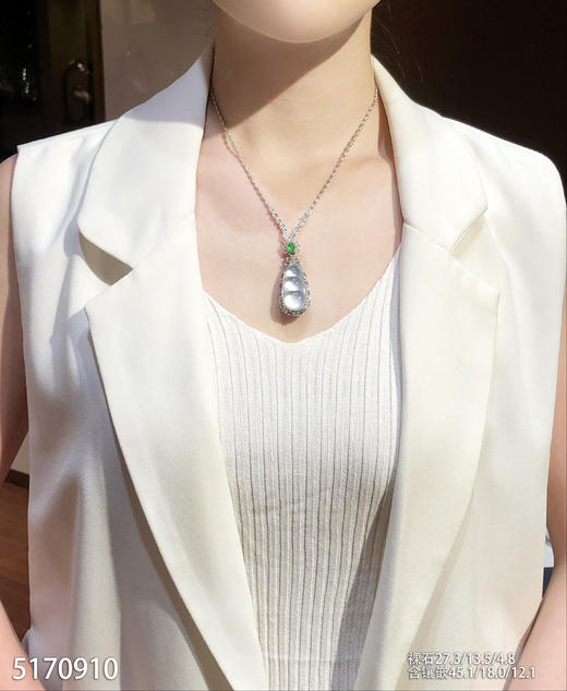 玻璃种福豆吊坠【5170910】具体价格微信咨询 商品图4