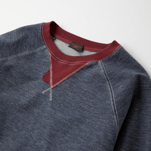 ROMI STUDIO”美式复古”棉质不规则撞色做旧套头卫衣 RWCASY5911【现货】 商品图2