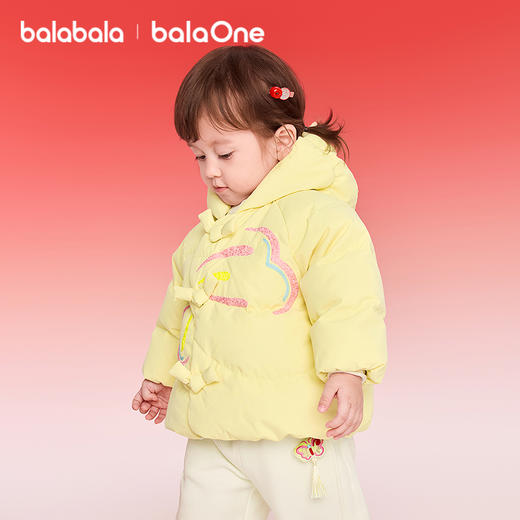 【balaOne】巴拉巴拉童装儿童羽绒服女童2025新款春装国风外套潮 商品图1