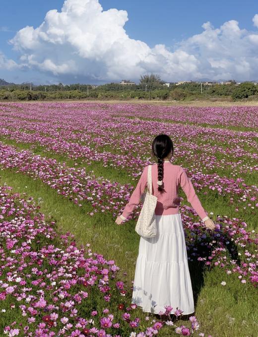 【百图lulu定制】【粉麻花毛衣】粉色 麻花纹理编织 假两件针织开衫 商品图6