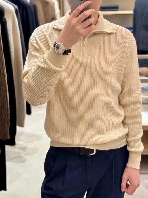 鼎奢成衣LP老钱风半拉羊毛衫桑蚕丝莱赛尔毛衣 商品图0