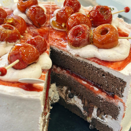 山楂树下（约11点做好）山楂酱山楂奶油和碧根果、法芙娜脆珠夹心 商品图0