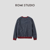 ROMI STUDIO”美式复古”棉质不规则撞色做旧套头卫衣 RWCASY5911【现货】 商品缩略图1