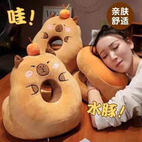 卡皮巴拉冰丝午睡枕趴睡枕小学生儿童午休枕头教室办公室桌面睡觉