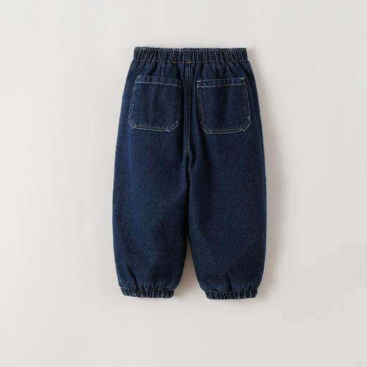 马克珍妮男童夹棉加暖牛仔束脚裤2025年冬装新款551317 商品图3