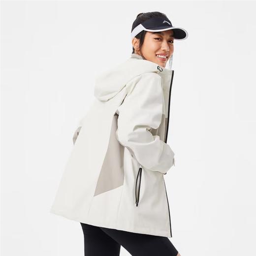 李宁女子冬季连帽健身风衣三合一运动外套AWBU010-7 商品图2