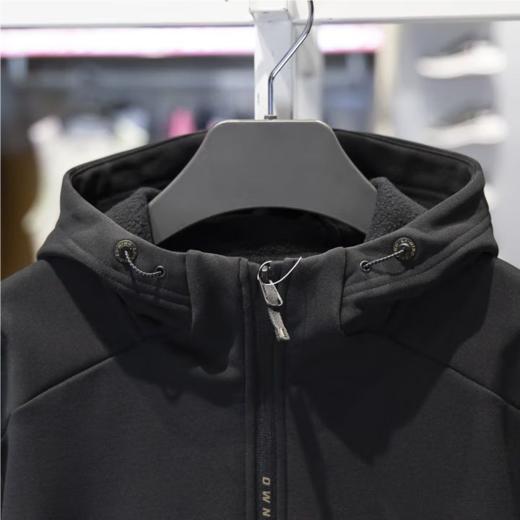 李宁男子冬季加绒拉链开衫卫衣外套AWDU577-1 商品图3