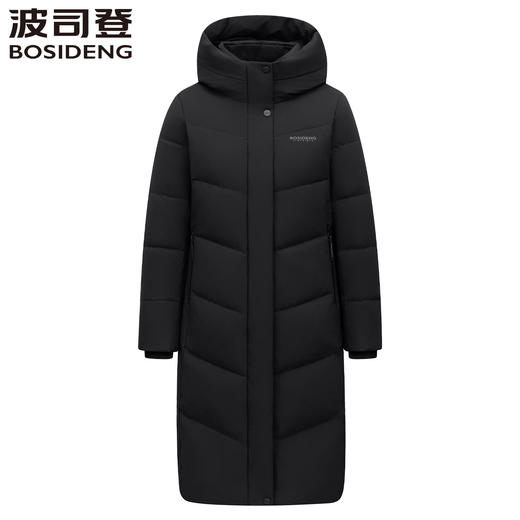 波司登2025秋冬新款羽绒服女过膝长款连帽外套B250245116 商品图0