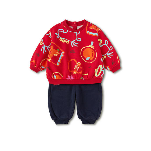 【balaOne】巴拉巴拉儿童卫衣套装男童女童装2025新款春季两件套 商品图4