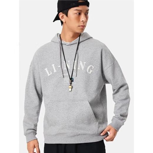 李宁男子加绒套头卫衣AWDU673-1 商品图0