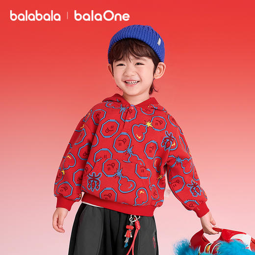【balaOne】巴拉巴拉童装儿童卫衣男童女童连帽上衣2025新款春装 商品图1