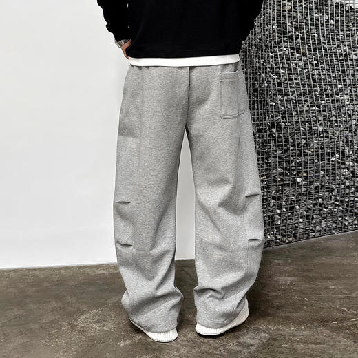 徐太浪加绒【褶皱感 不挑身材】系绳松紧腰卫裤男春秋防风运动裤长裤 商品图2