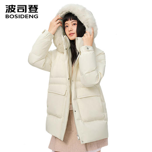 波司登2025新款羽绒服女轻盈短款毛领B250245268 商品图2