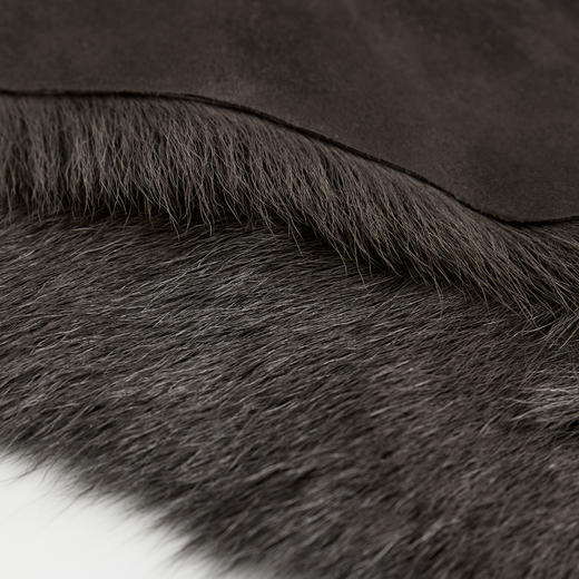 ROMI STUDIO山羊反绒皮柔雾哑光皮毛一体收腰皮草大衣 RWCAWT5205 商品图3