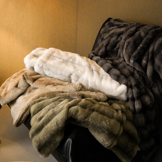 自然醒秋冬高奢融雪兔貂毛毯MT 商品图13