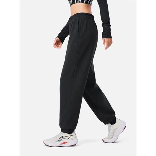 李宁女子冬季加绒束脚运动裤AYKU542-1 商品图3