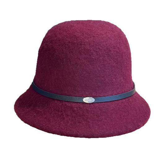 丁摩 高级感羊毛呢礼帽女秋冬法式复古英伦显脸小渔夫帽圆顶盆帽5ZF-10202 商品图4