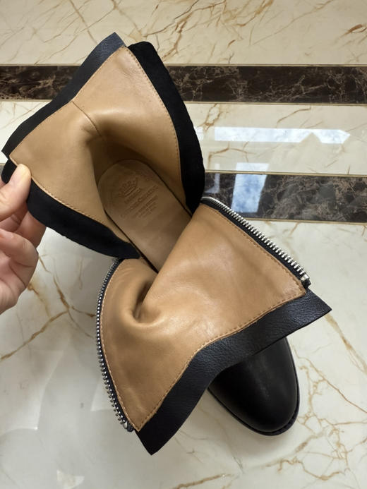 1018-5巨好穿 off 进口牛皮 手工攀楦 内外底全皮 再贴底片 双侧拉链 奔跑短靴 准码选 商品图7