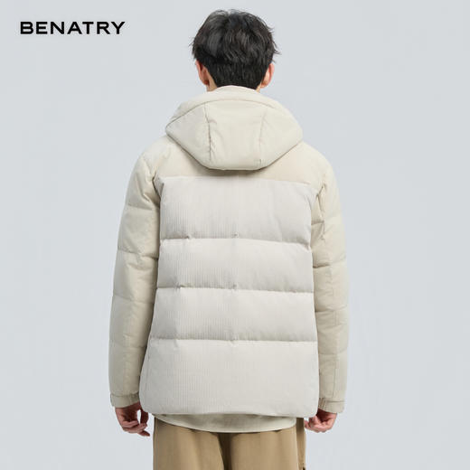 贝纳川冬季新品提花肌理连帽羽绒服ECF405268 商品图3