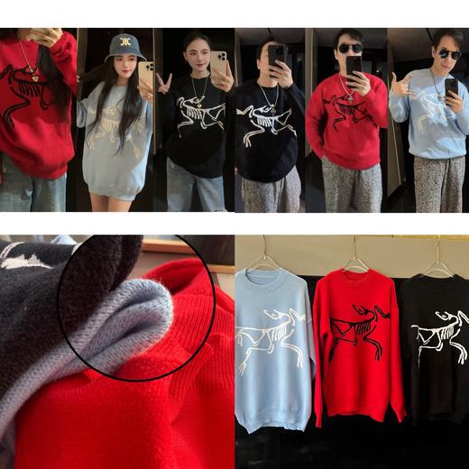 鸟家重磅秋冬款加厚圆领套头卫衣 商品图0