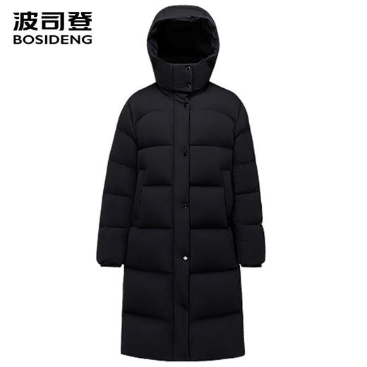波司登羽绒服女士长款过膝连帽2025冬新款B250245298 商品图0