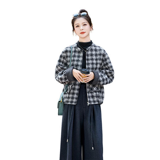 HR YJH5125短款双面羊毛外衣外套 商品图4