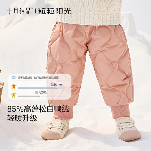 粒粒阳光儿童羽绒裤冬季童装男童女童保暖裤冬装宝宝长裤 商品图1