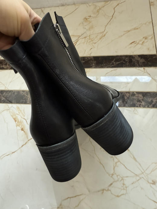 1018-5巨好穿 off 进口牛皮 手工攀楦 内外底全皮 再贴底片 双侧拉链 奔跑短靴 准码选 商品图6