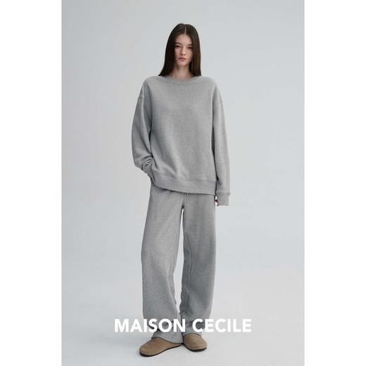 MAISON CECILE 三色|全棉舒适简约百搭慵懒风圆领卫衣/抽绳长裤 商品图1