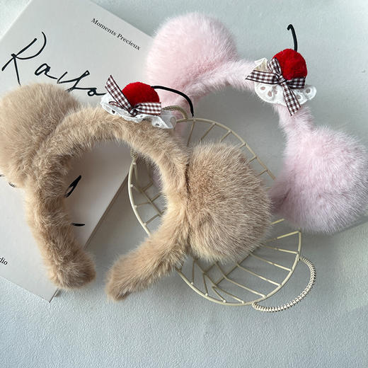 柔柔熊耳樱桃发箍纪念日百货门店同款-163495749 商品图2