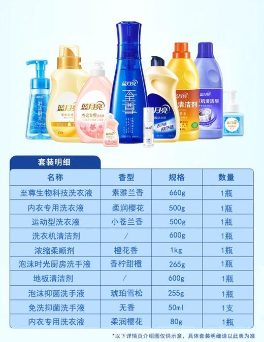 蓝月亮至尊洗护家居组合十件福利大套装5510g-XJ 商品图0