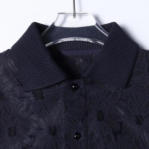 C56210SDSA男士秋冬新款痞帅男装简约植物花卉暗纹拼接翻领长袖衬衫百搭 商品图2