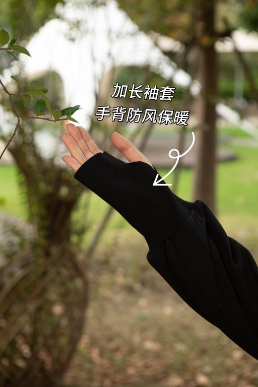现货！今天发货！【100%纯棉 2穿外套】纯棉舒适卫衣外套，可当连衣裙、可当休闲长款外套。带帽、有口袋、加长防风袖！黑色显瘦百搭经典，推荐入手 商品图5