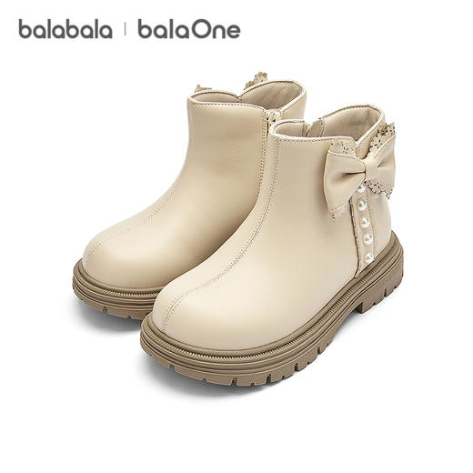 【balaOne】巴拉巴拉童鞋儿童靴子女童马丁靴春秋2025新公主短靴 商品图4
