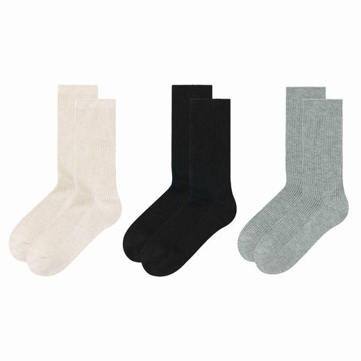 MAISON CECILE三色|会员福利含羊毛条纹中筒百搭使用针织袜 商品图0