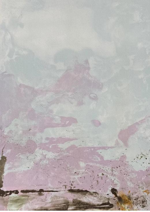 独角鹿西洋古董 1998年法国Éditions de la Différence出版赵无极亲签「无题：第392号」彩色石版画 商品图3