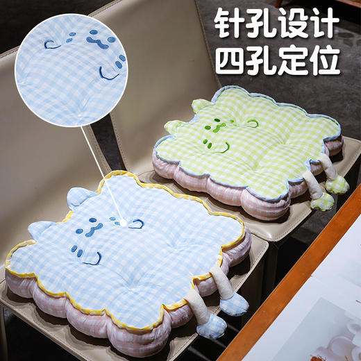 自然醒三维立体PP棉格子喵花瓣坐垫QYL 商品图4