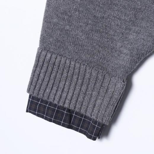 SDSA男士秋冬新款痞帅男装韩版下摆拼接开衫毛衣休闲针织衫百搭 商品图4